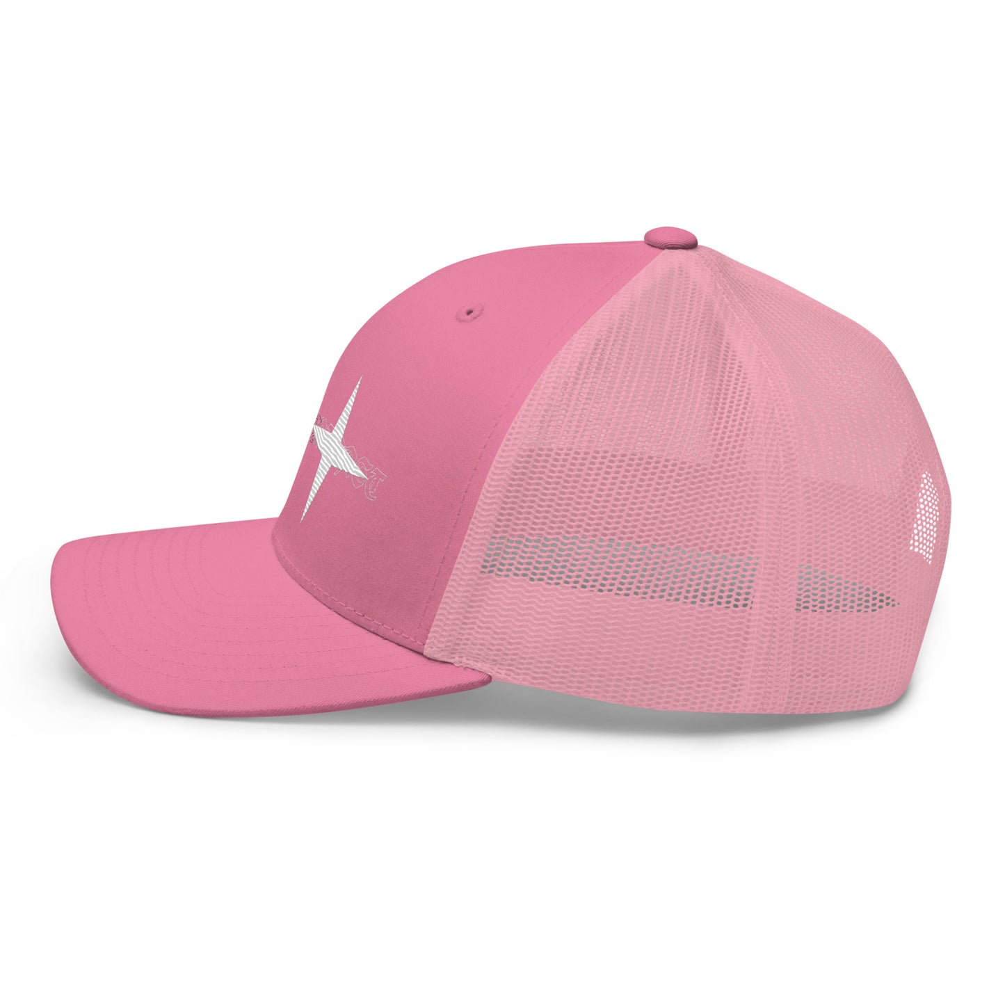 "Contrasting logo" Pink trucker hat - TheContrastClothing