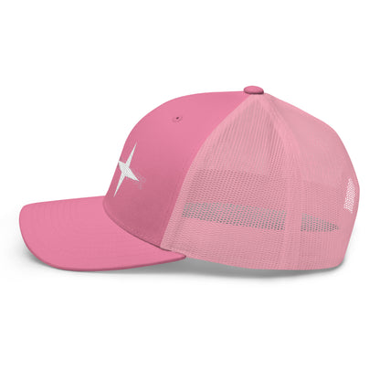 "Contrasting logo" Pink trucker hat - TheContrastClothing