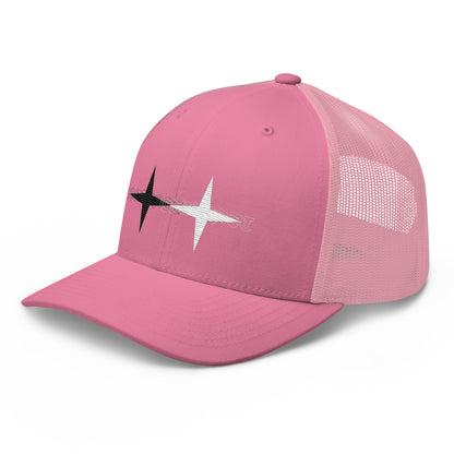 "Contrasting logo" Pink trucker hat - TheContrastClothing