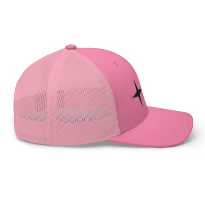 "Contrasting logo" Pink trucker hat - TheContrastClothing