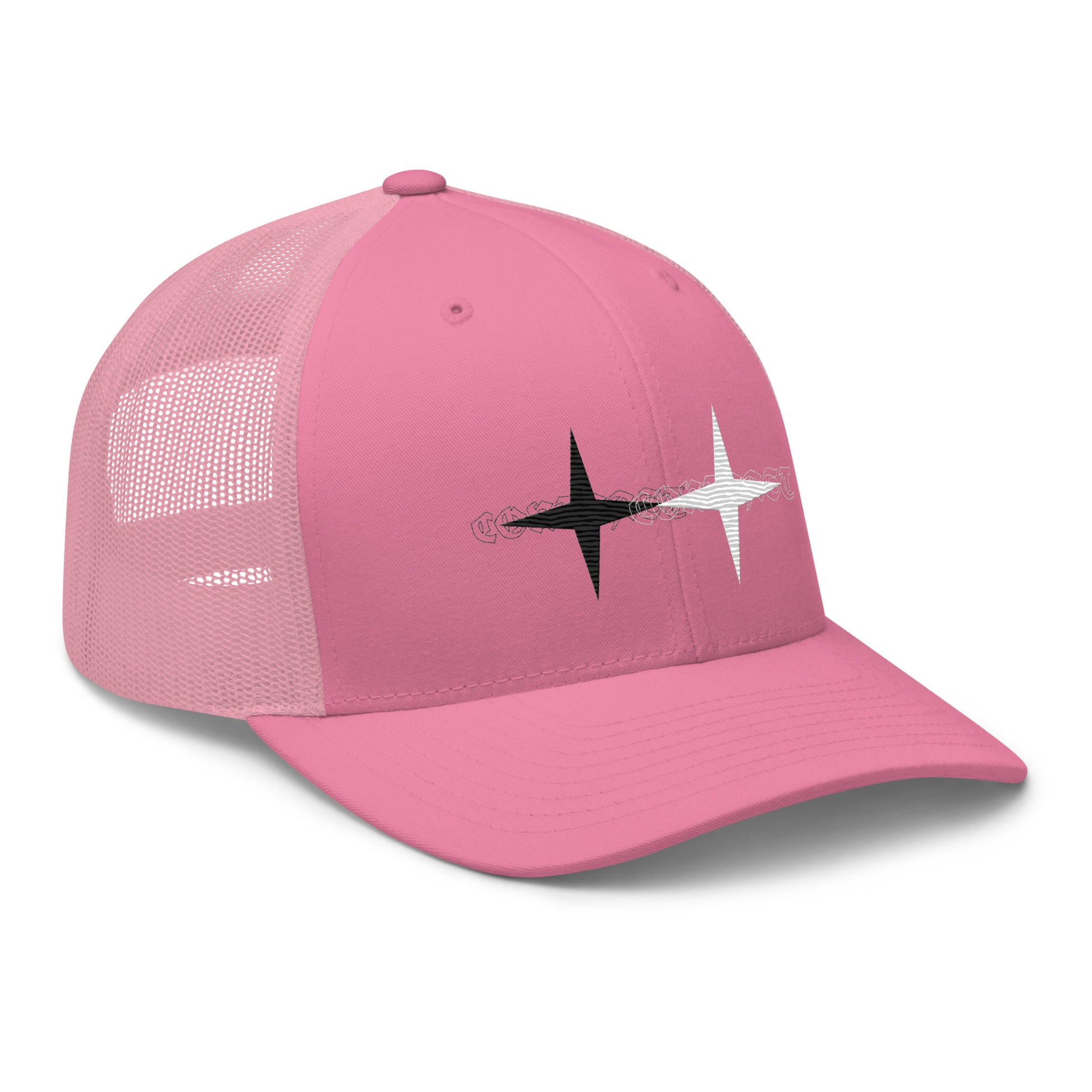 "Contrasting logo" Pink trucker hat - TheContrastClothing